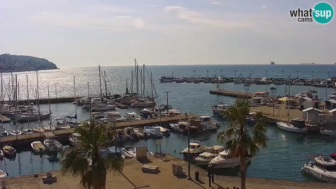 Webcam Koper – Panorama de la marina et de la promenade depuis le Grand Hotel Koper