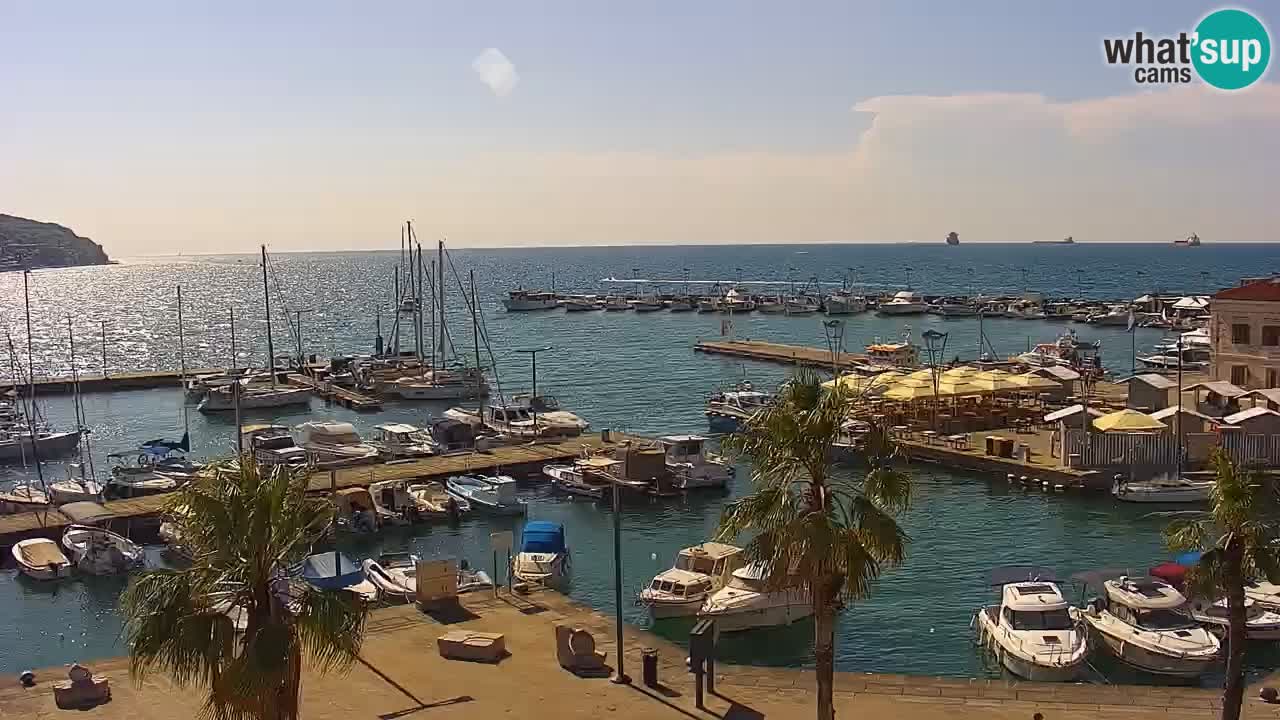 Webcam Koper – Panorama de la marina et de la promenade depuis le Grand Hotel Koper