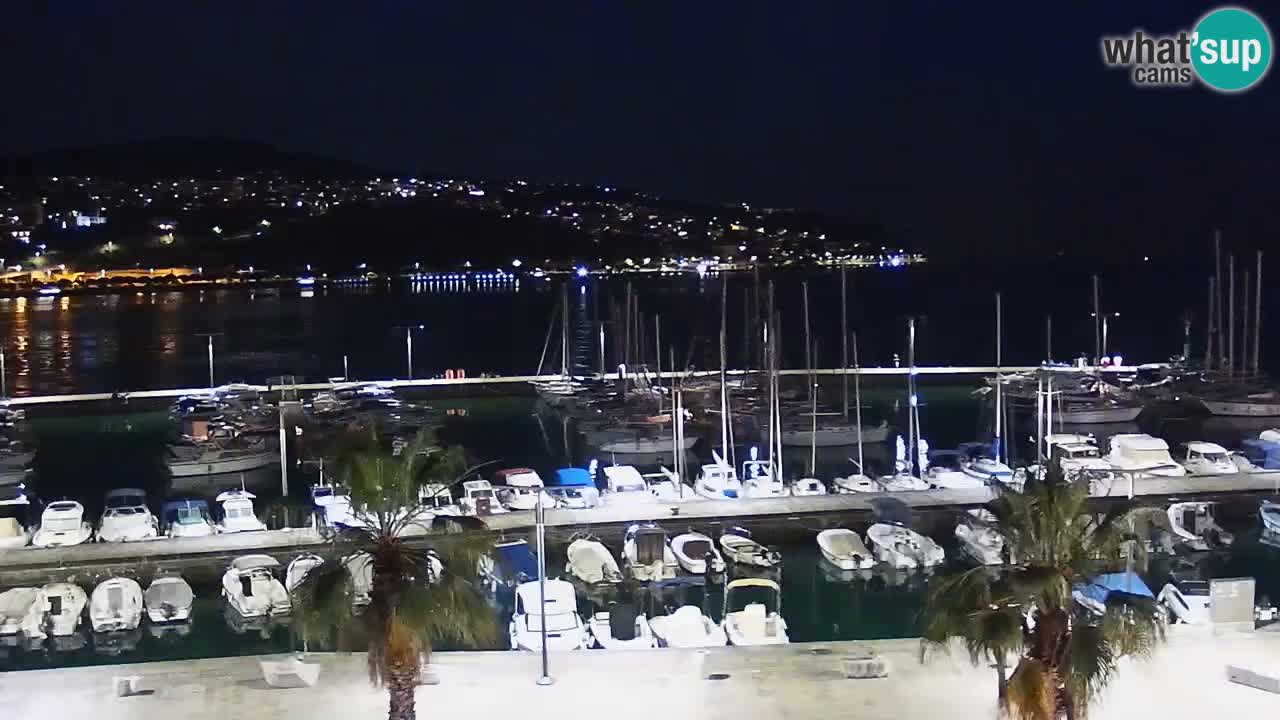 Webcam Koper – Panorama de la marina et de la promenade depuis le Grand Hotel Koper