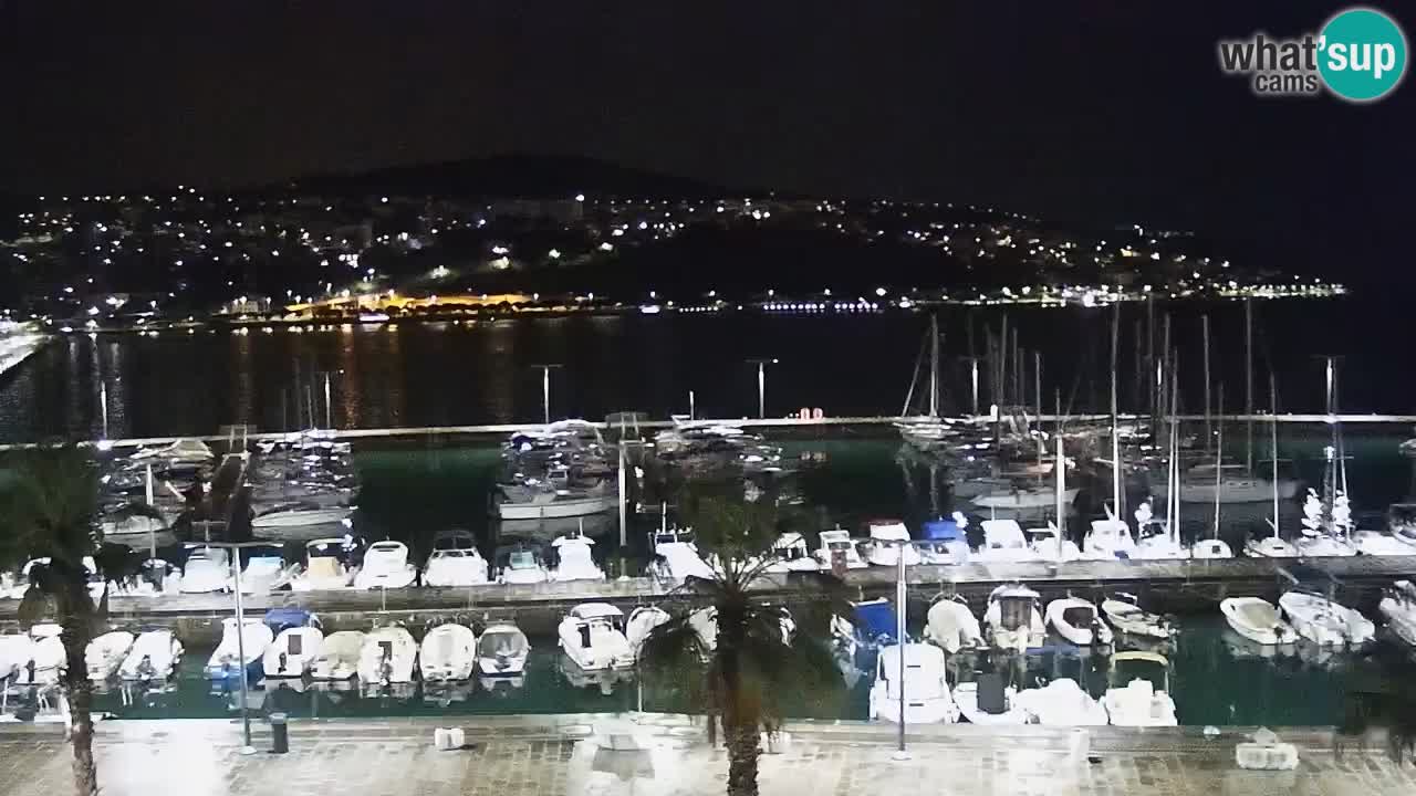 Webcam Koper – Panorama of the marina and promenade from the Grand Hotel Koper
