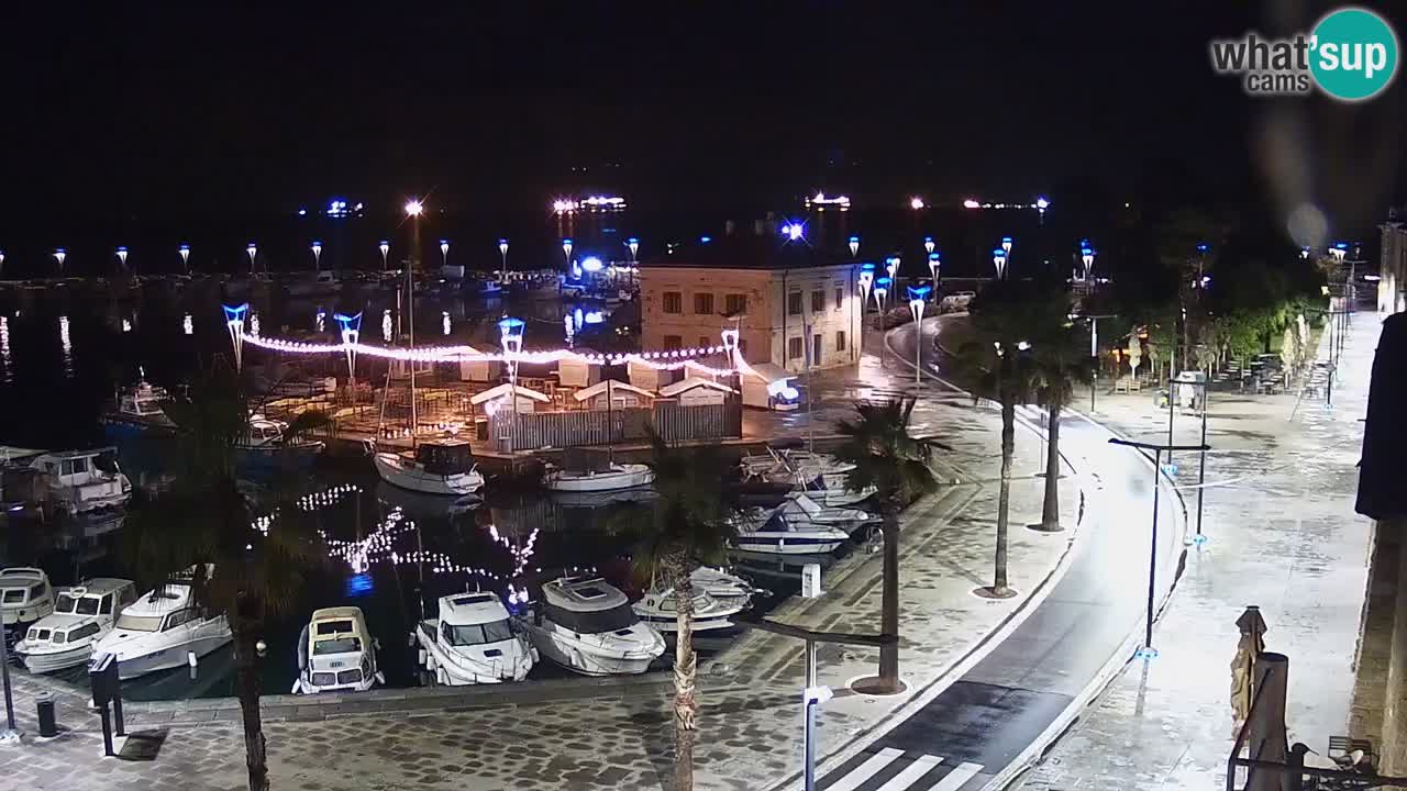 Webcam Koper – Panorama of the marina and promenade from the Grand Hotel Koper
