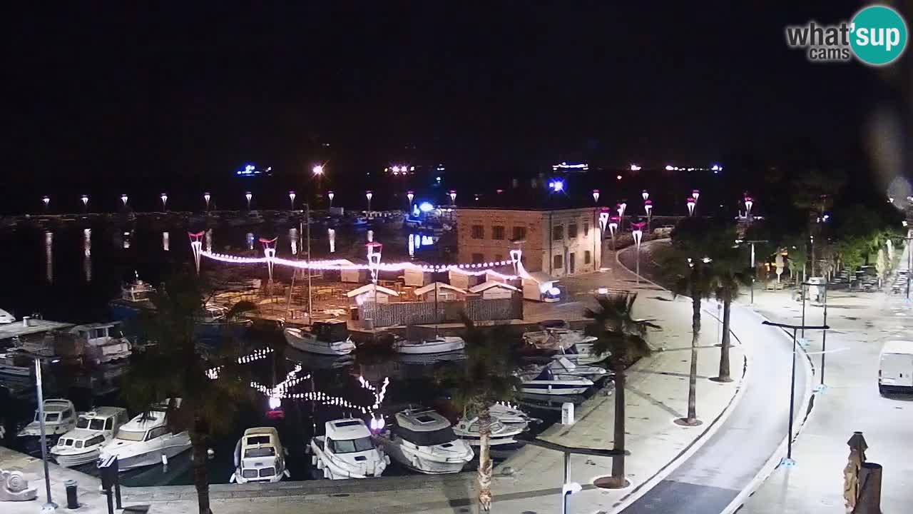 Webcam Koper – Panorama of the marina and promenade from the Grand Hotel Koper