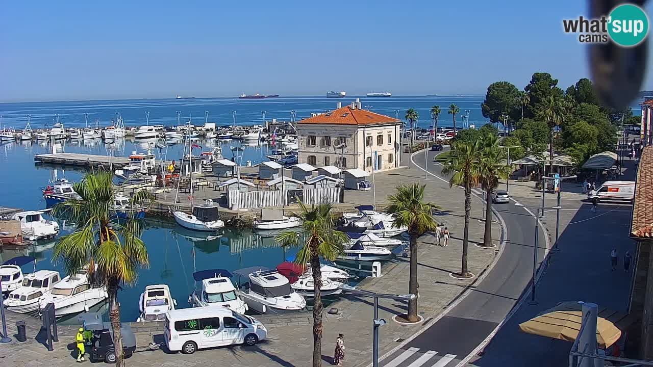 Camera en vivo Koper – puerto deportivo y paseo marítimo desde el Hotel Grand Koper
