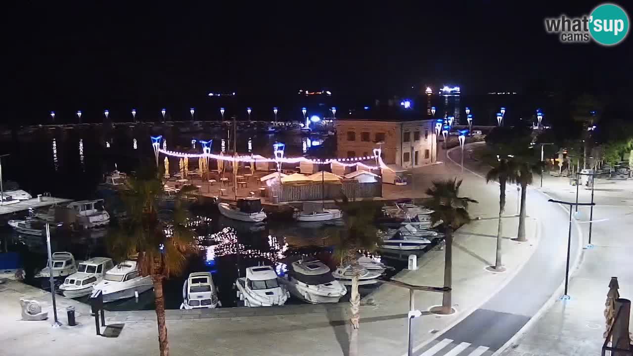 Webcam Koper – Panorama of the marina and promenade from the Grand Hotel Koper