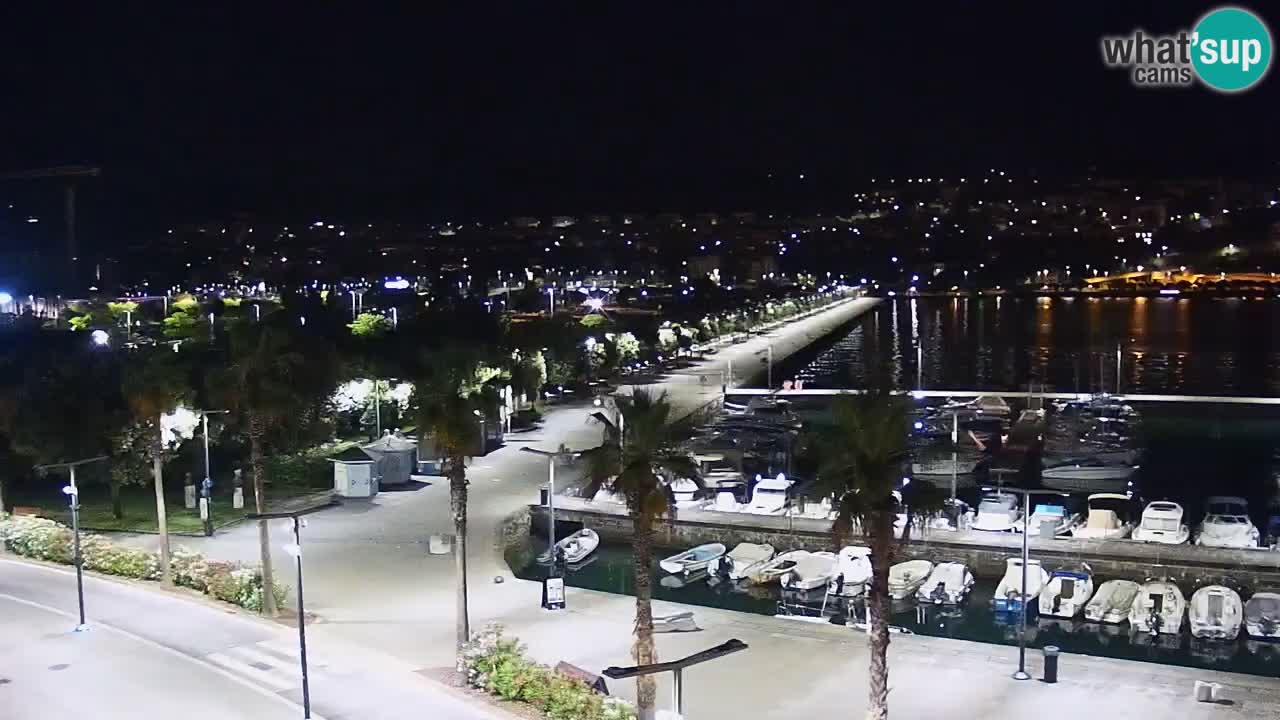 Webcam Koper – Panorama de la marina et de la promenade depuis le Grand Hotel Koper