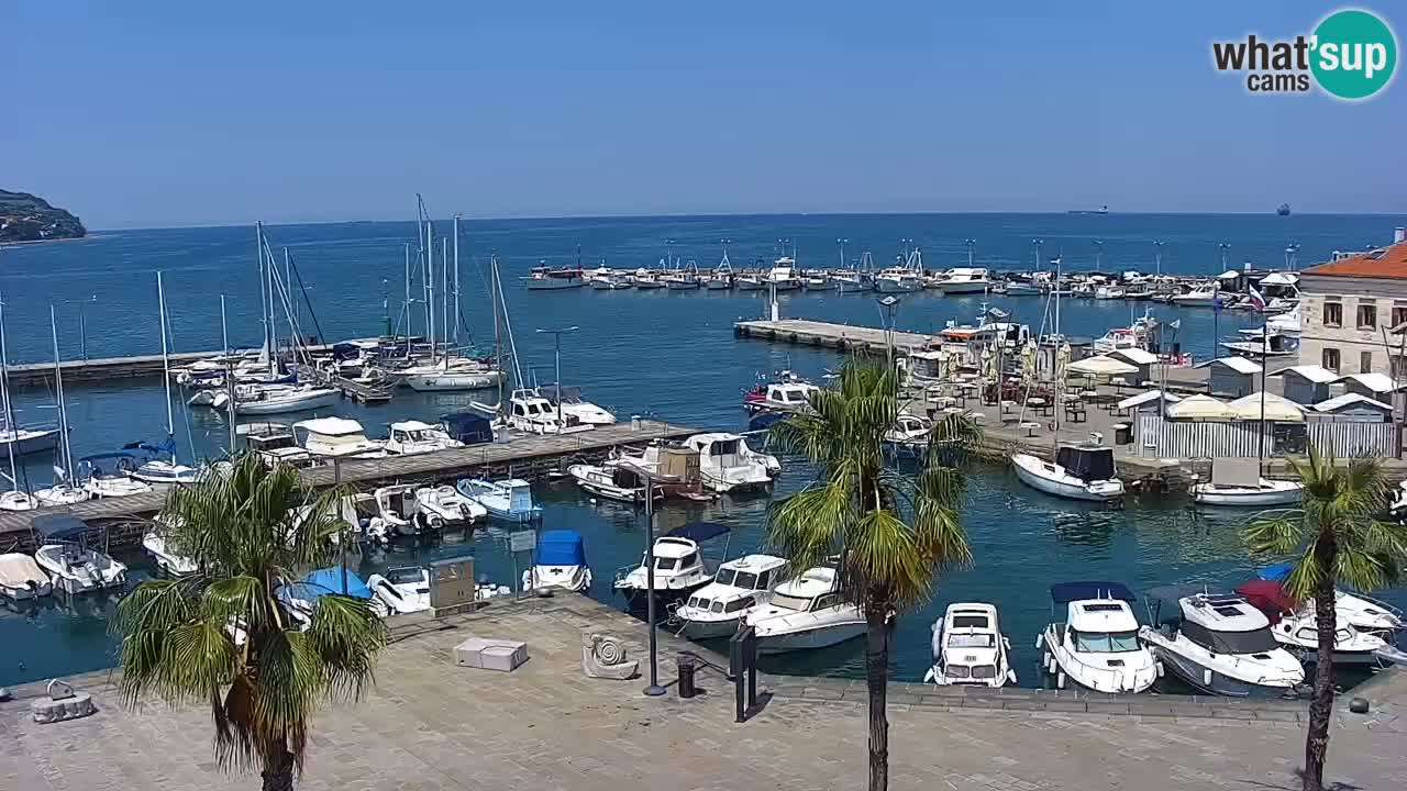 Camera en vivo Koper – puerto deportivo y paseo marítimo desde el Hotel Grand Koper
