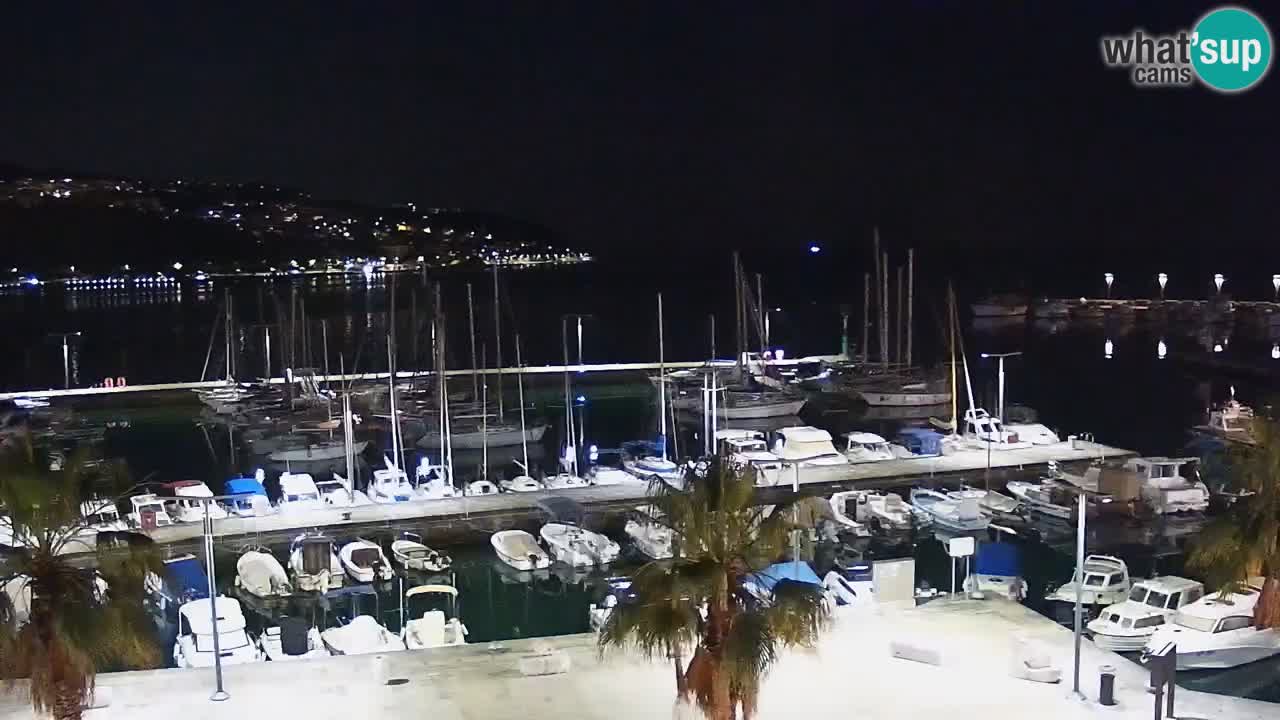 Webcam Koper – Panorama of the marina and promenade from the Grand Hotel Koper