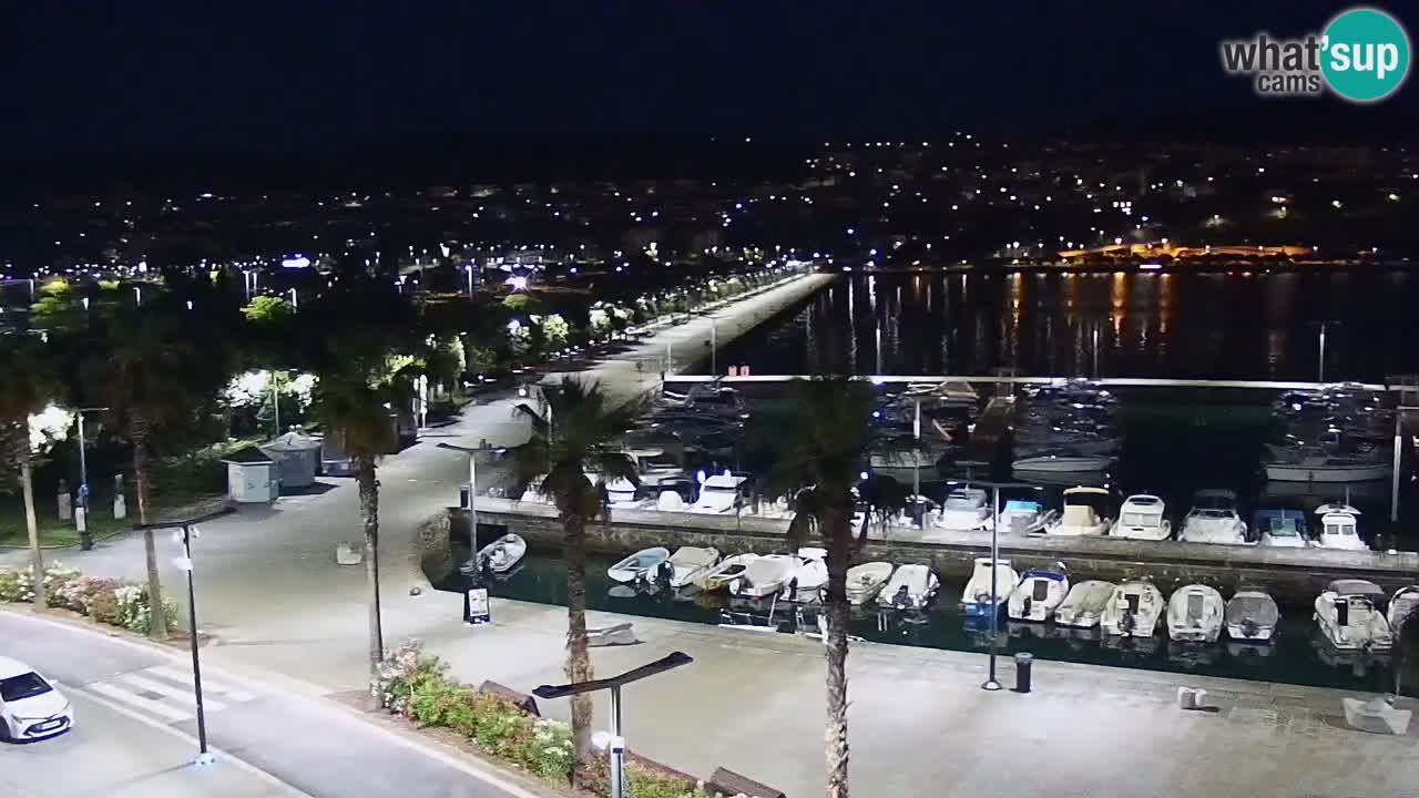 Camera en vivo Koper – puerto deportivo y paseo marítimo desde el Hotel Grand Koper