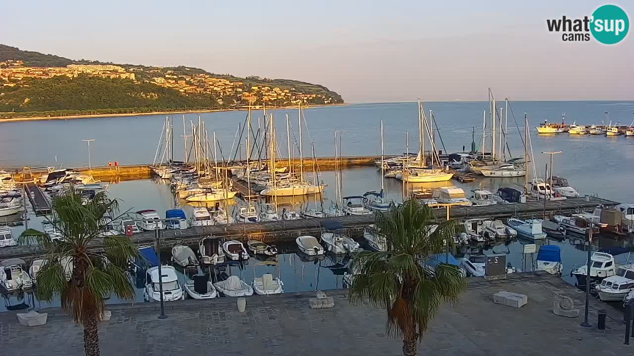 Camera en vivo Koper – puerto deportivo y paseo marítimo desde el Hotel Grand Koper