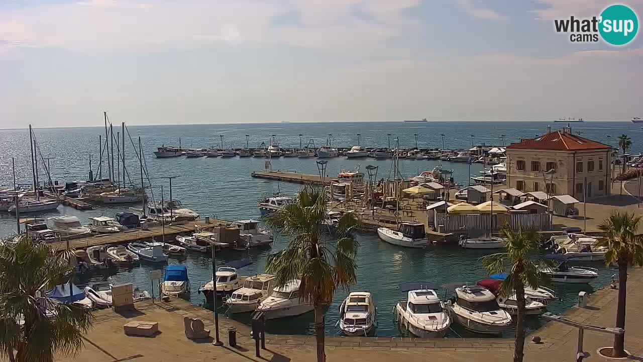 Webcam Capodistria – marina e lungo mare dall’Hotel Grand Koper