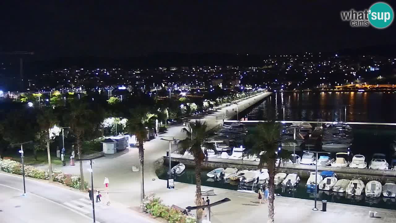 Webcam Koper – Panorama de la marina et de la promenade depuis le Grand Hotel Koper