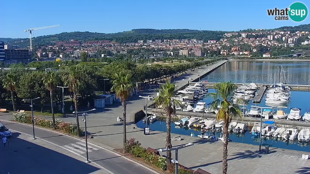 Camera en vivo Koper – puerto deportivo y paseo marítimo desde el Hotel Grand Koper