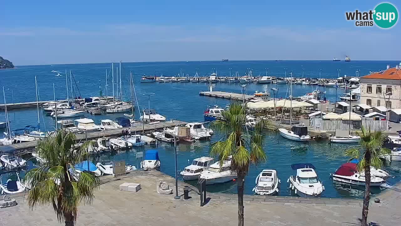 Camera en vivo Koper – puerto deportivo y paseo marítimo desde el Hotel Grand Koper