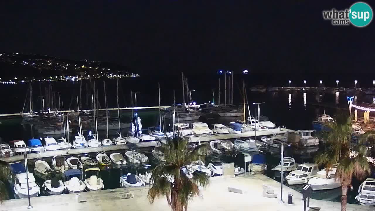 Webcam Koper – Panorama of the marina and promenade from the Grand Hotel Koper