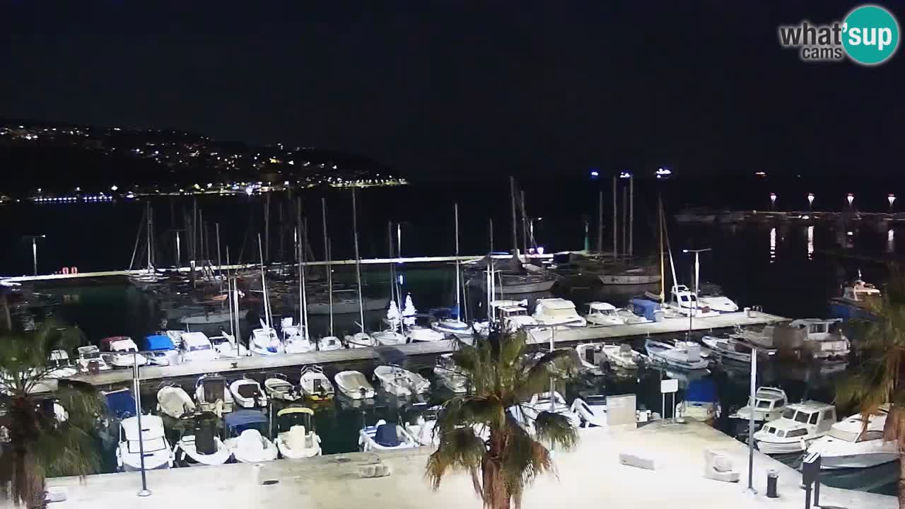 Webcam Koper – Panorama de la marina et de la promenade depuis le Grand Hotel Koper