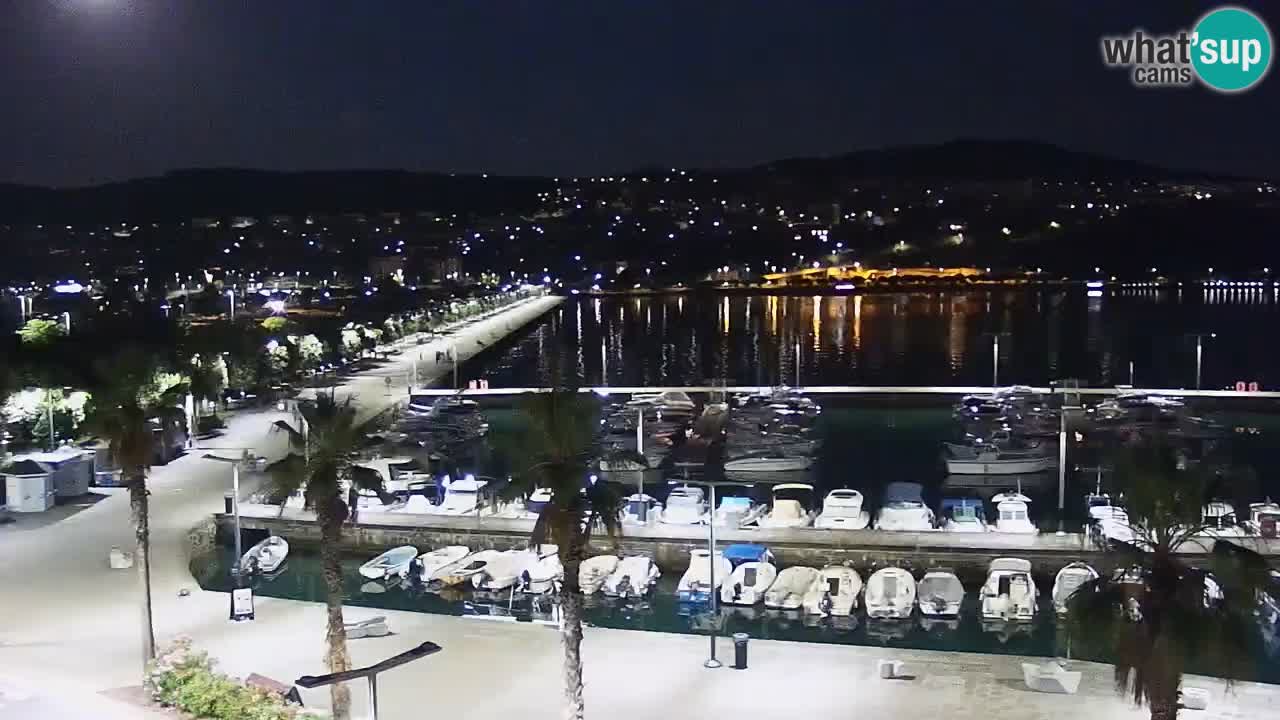Webcam Koper – Panorama de la marina et de la promenade depuis le Grand Hotel Koper