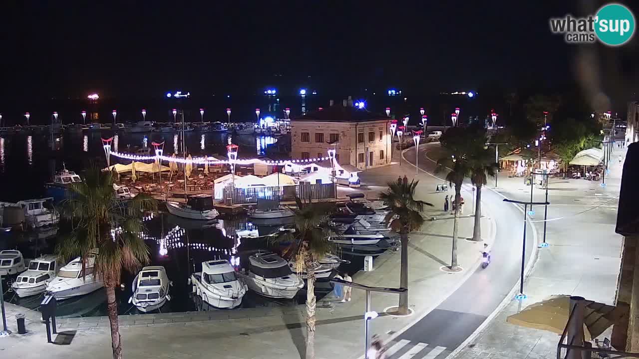 Webcam Koper – Panorama des Jachthafens und der Promenade vom Hotel Grand Koper