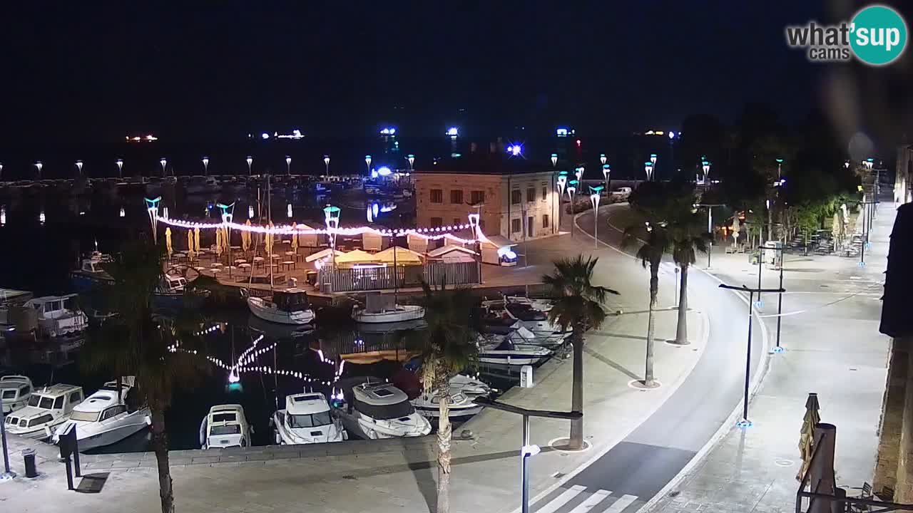 Webcam Koper – Panorama of the marina and promenade from the Grand Hotel Koper