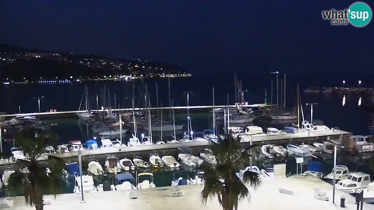 Webcam Koper – Panorama of the marina and promenade from the Grand Hotel Koper