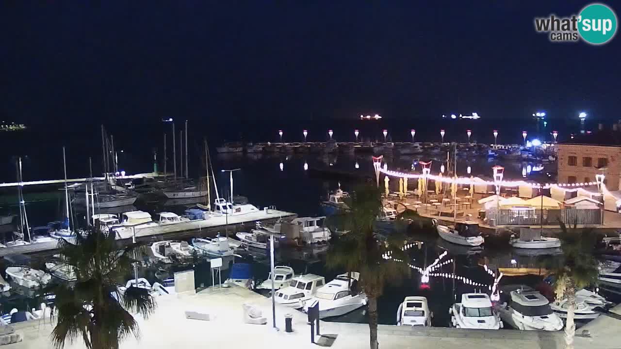 Camera en vivo Koper – puerto deportivo y paseo marítimo desde el Hotel Grand Koper