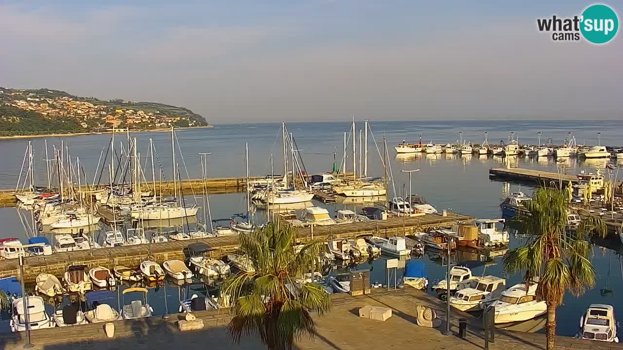 Camera en vivo Koper – puerto deportivo y paseo marítimo desde el Hotel Grand Koper