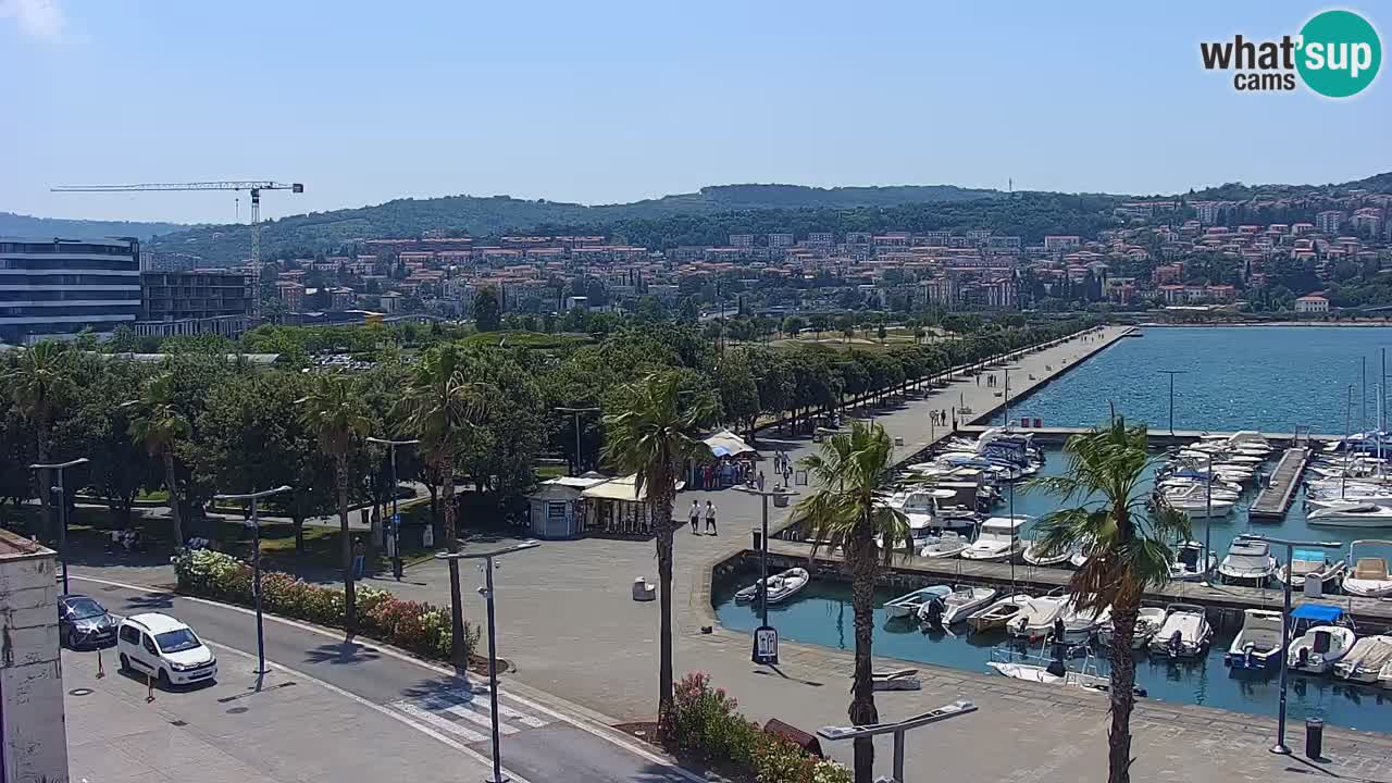 Webcam Capodistria – marina e lungo mare dall’Hotel Grand Koper