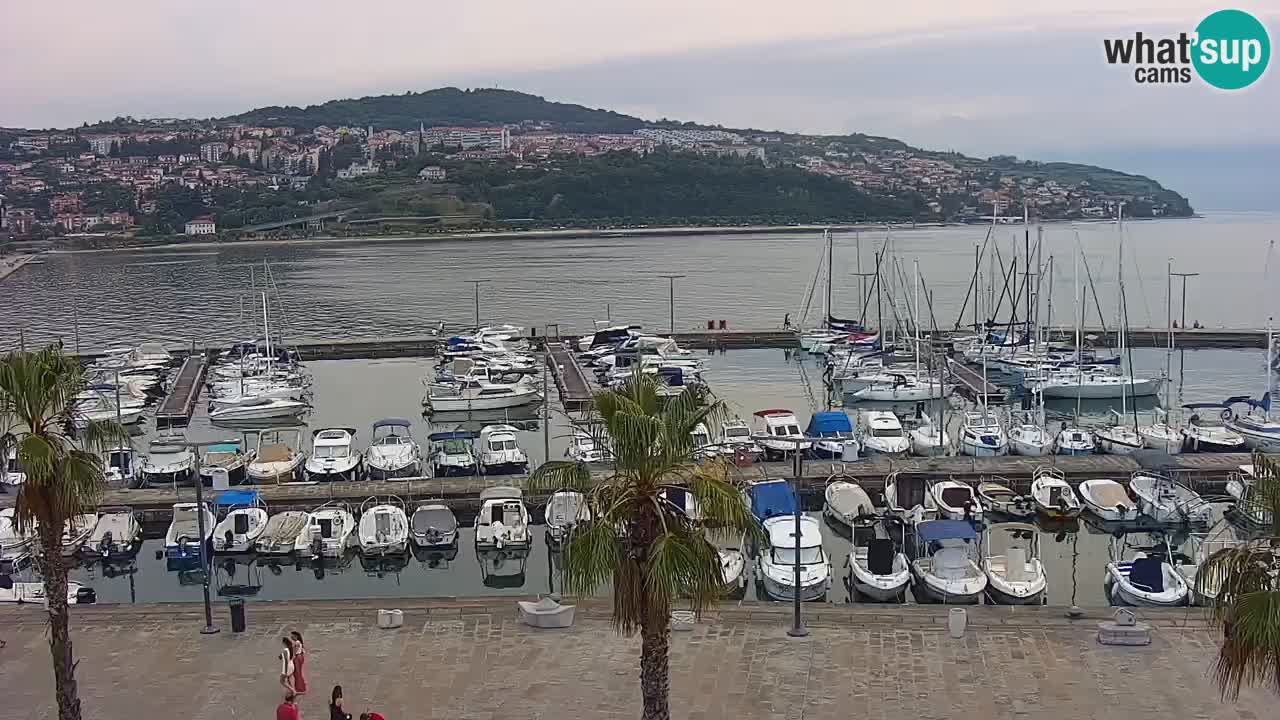 Camera en vivo Koper – puerto deportivo y paseo marítimo desde el Hotel Grand Koper
