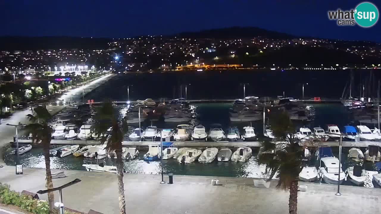Webcam Koper – Panorama of the marina and promenade from the Grand Hotel Koper