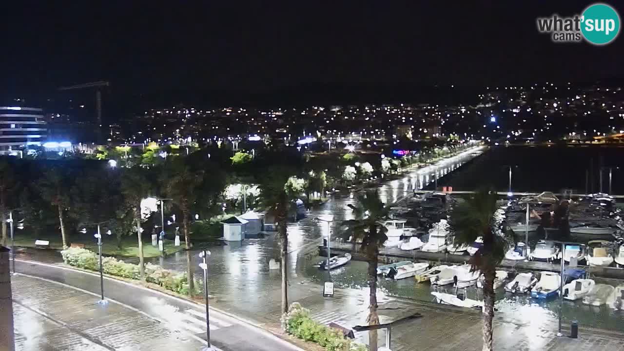 Webcam Koper – Panorama de la marina et de la promenade depuis le Grand Hotel Koper