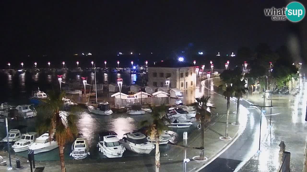 Webcam Koper – Panorama des Jachthafens und der Promenade vom Hotel Grand Koper