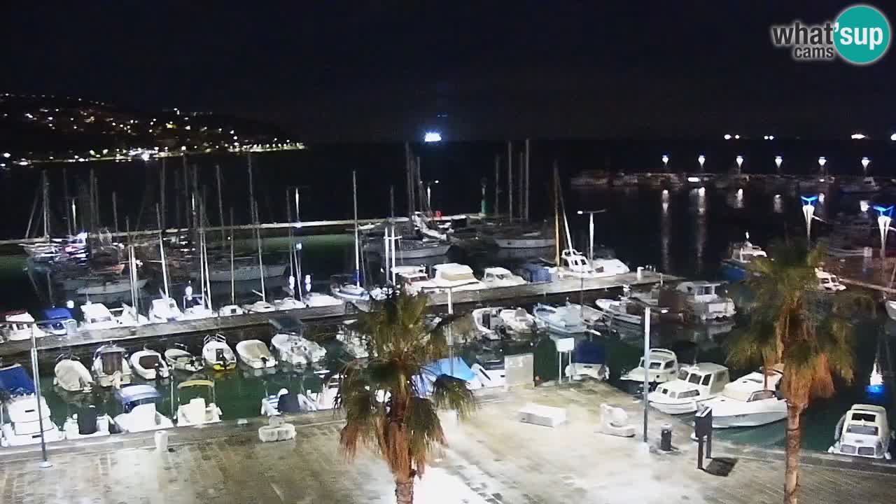 Spletna kamera Koper – Panorama na marino in promenado s Hotela Grand Koper