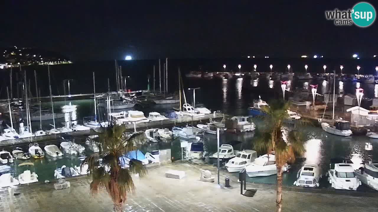Webcam Koper – Panorama de la marina et de la promenade depuis le Grand Hotel Koper