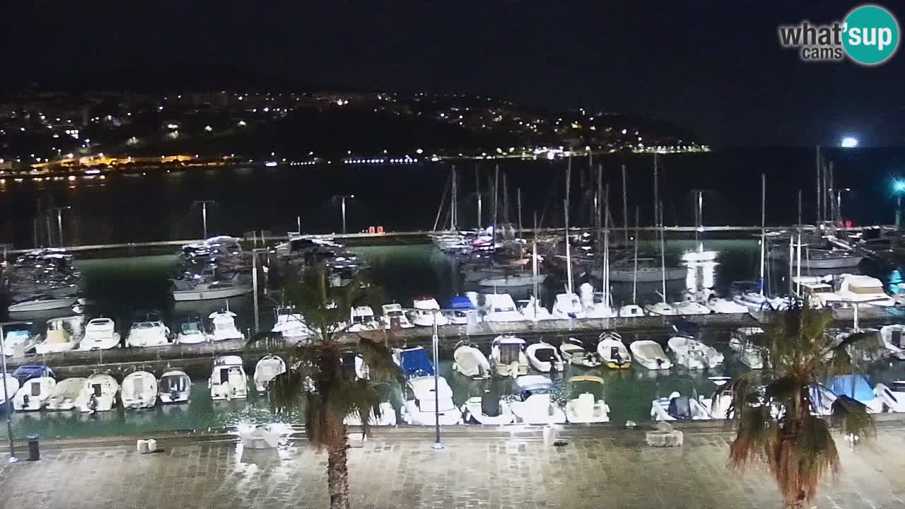Webcam Koper – Panorama de la marina et de la promenade depuis le Grand Hotel Koper