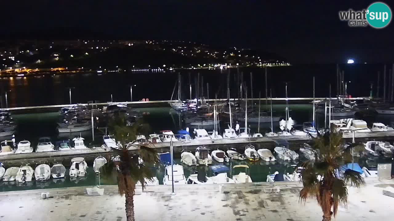 Webcam Koper – Panorama of the marina and promenade from the Grand Hotel Koper
