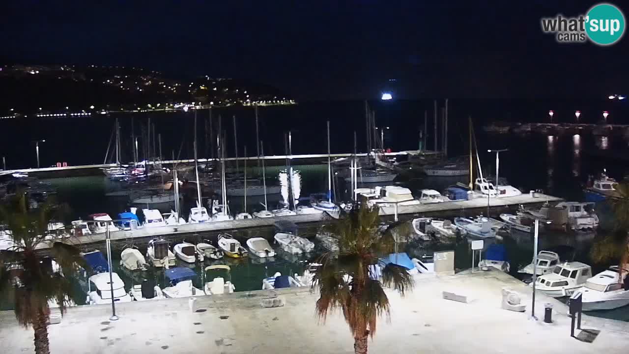 Webcam Koper – Panorama de la marina et de la promenade depuis le Grand Hotel Koper