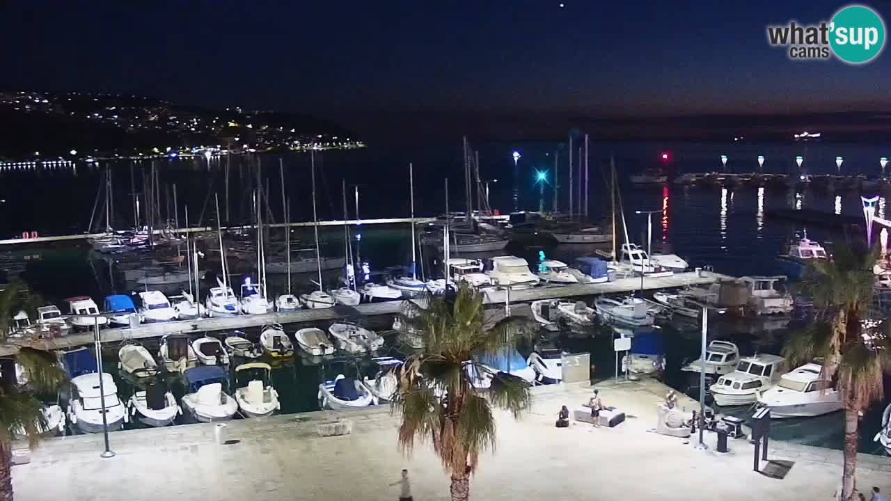Webcam Koper – Panorama of the marina and promenade from the Grand Hotel Koper