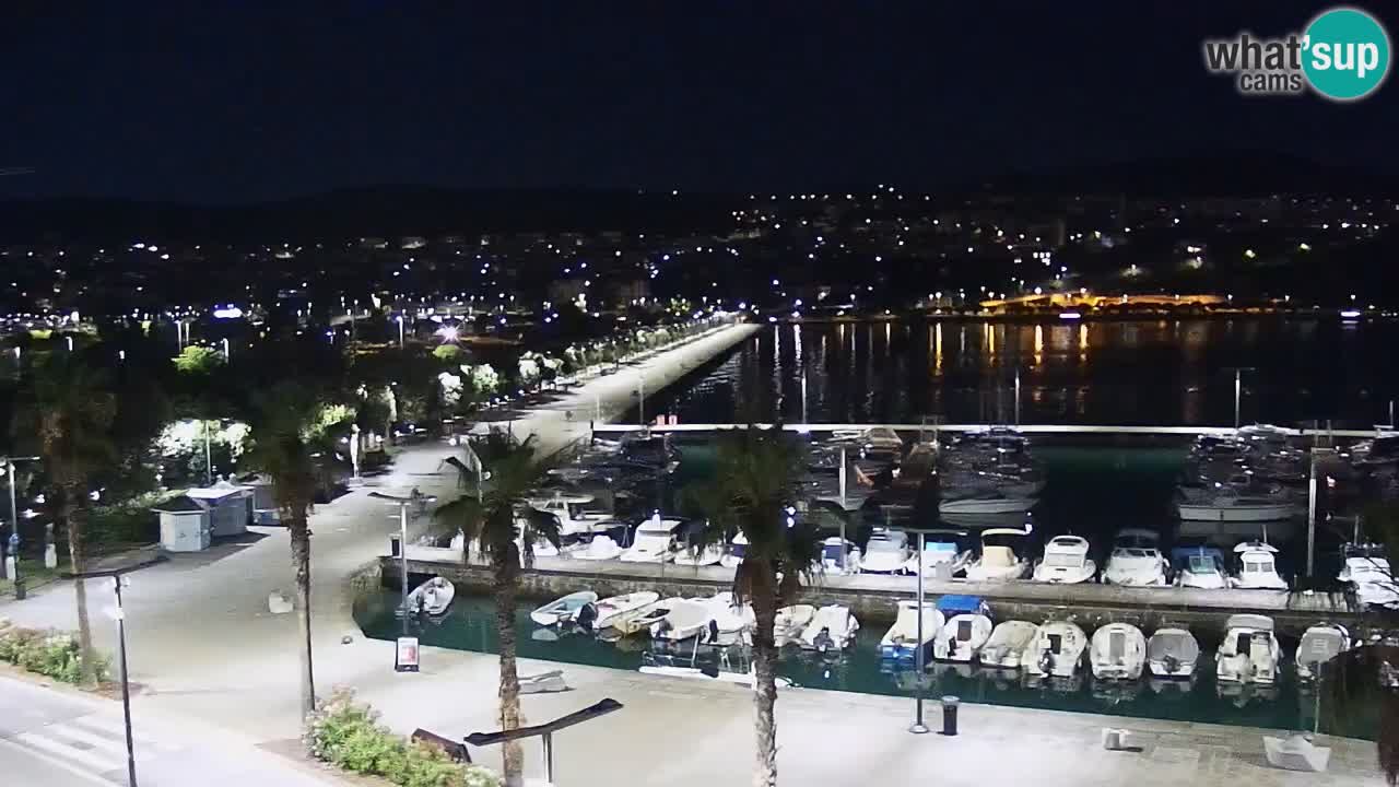 Webcam Koper – Panorama of the marina and promenade from the Grand Hotel Koper