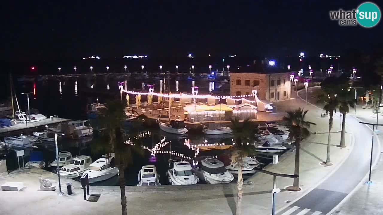 Webcam Koper – Panorama of the marina and promenade from the Grand Hotel Koper