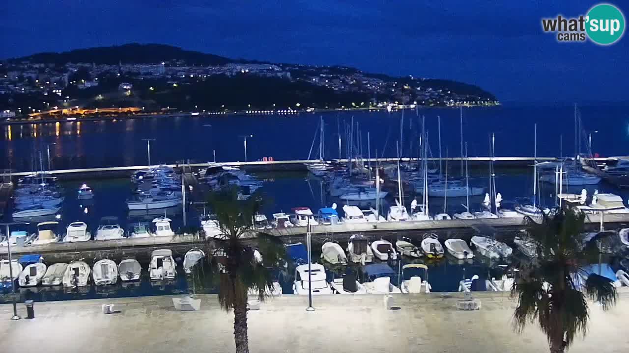 Webcam Koper – Panorama of the marina and promenade from the Grand Hotel Koper