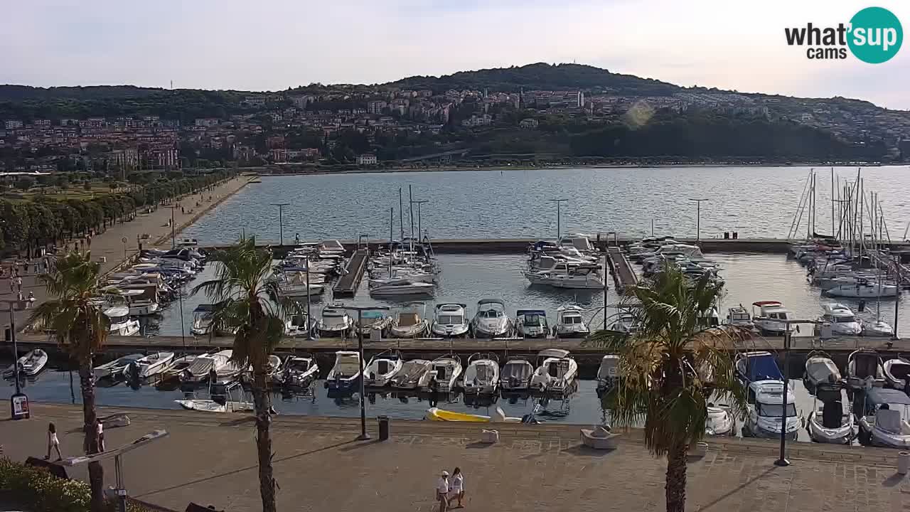 Spletna kamera Koper – Panorama na marino in promenado s Hotela Grand Koper
