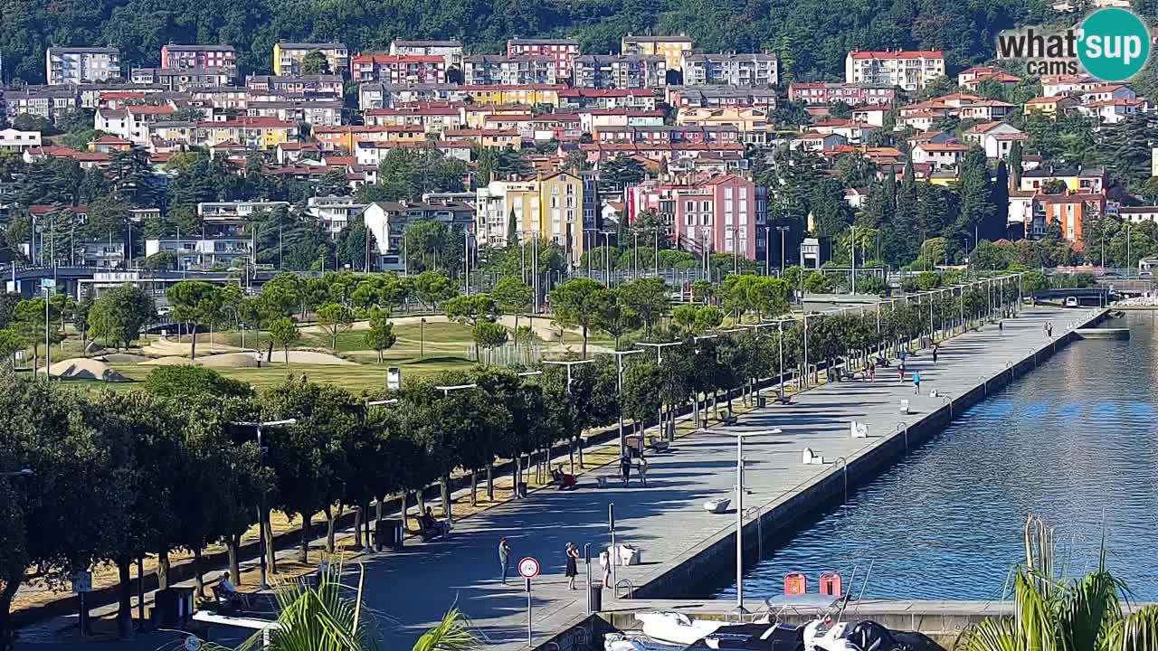 Webcam Koper – Panorama de la marina et de la promenade depuis le Grand Hotel Koper