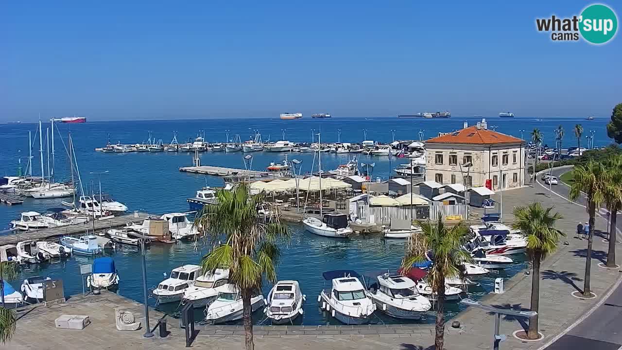 Spletna kamera Koper – Panorama na marino in promenado s Hotela Grand Koper