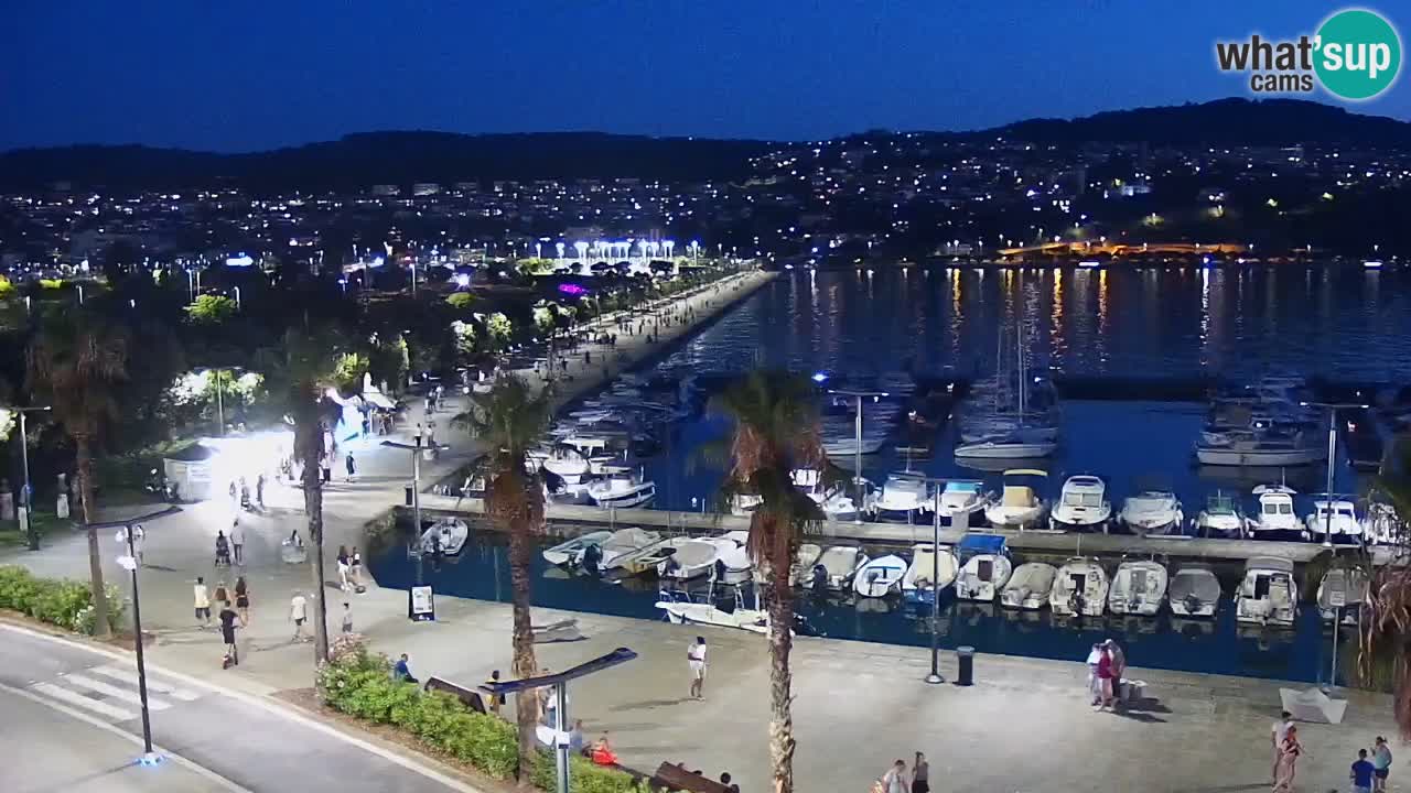 Webcam Koper – Panorama de la marina et de la promenade depuis le Grand Hotel Koper