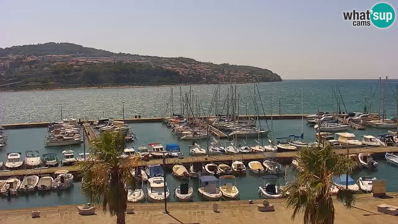 Webcam Koper – Panorama de la marina et de la promenade depuis le Grand Hotel Koper