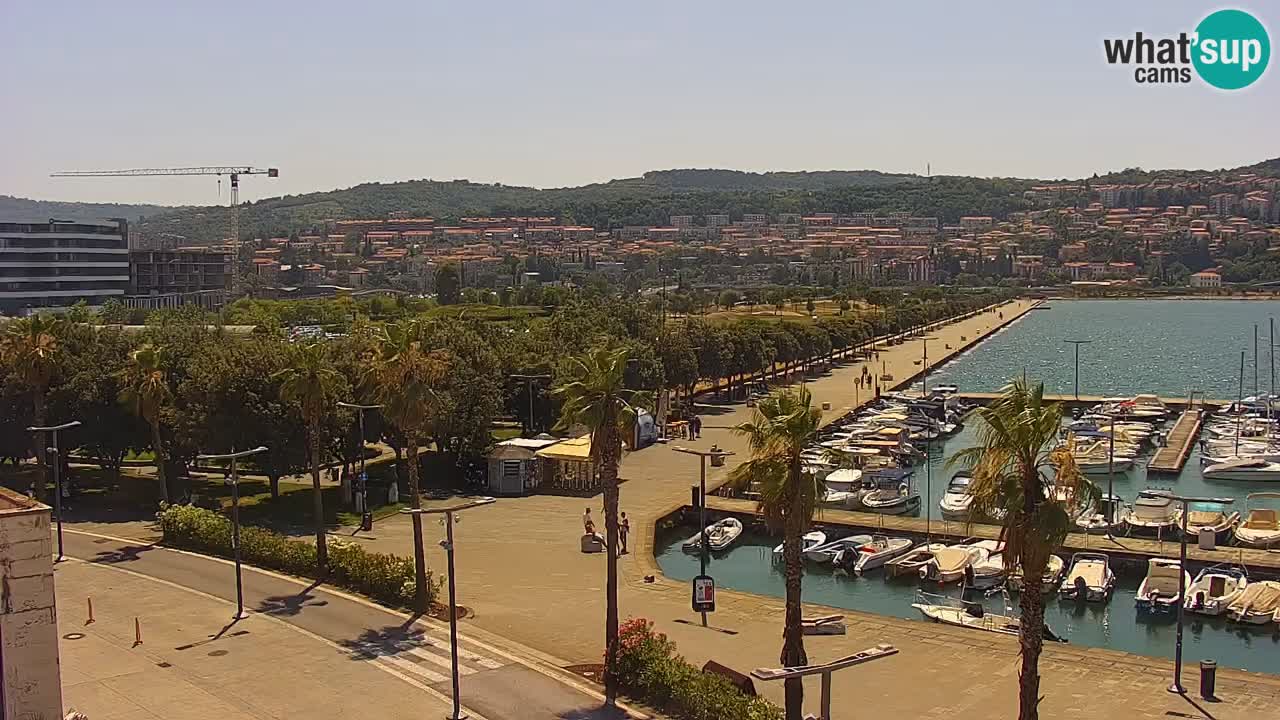 Webcam Capodistria – marina e lungo mare dall’Hotel Grand Koper