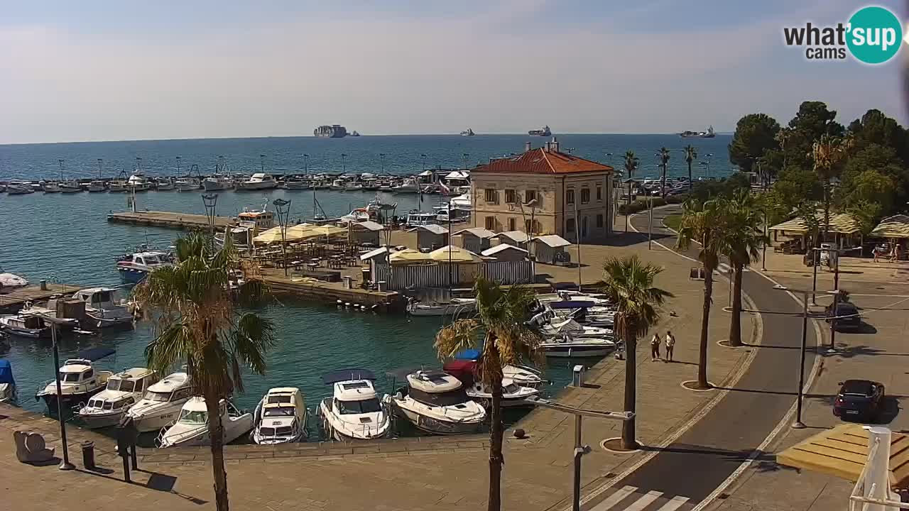 Webcam Capodistria – marina e lungo mare dall’Hotel Grand Koper