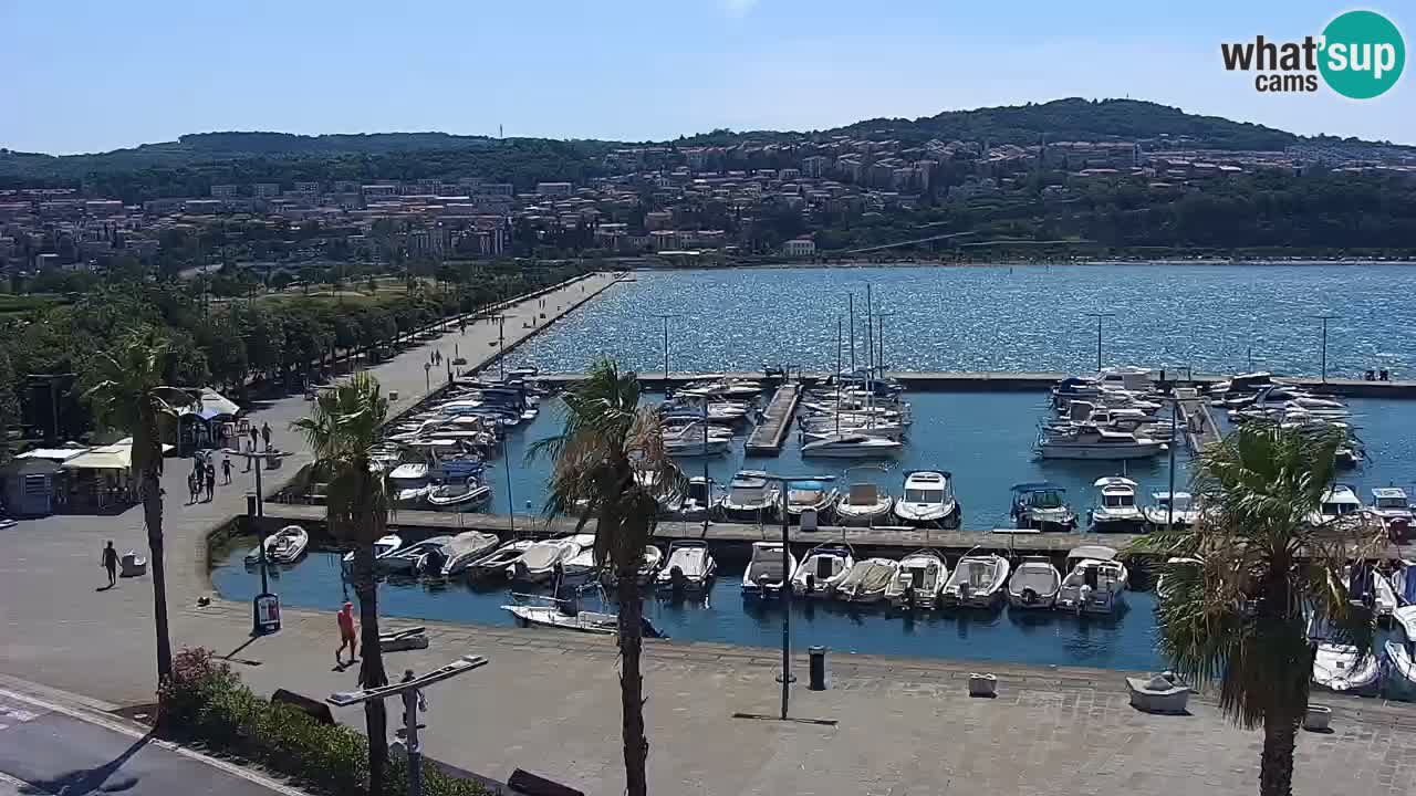 Spletna kamera Koper – Panorama na marino in promenado s Hotela Grand Koper