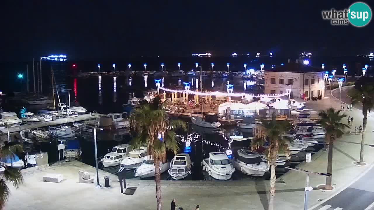 Webcam Koper – Panorama of the marina and promenade from the Grand Hotel Koper