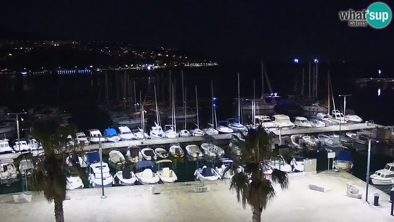 Webcam Koper – Panorama of the marina and promenade from the Grand Hotel Koper