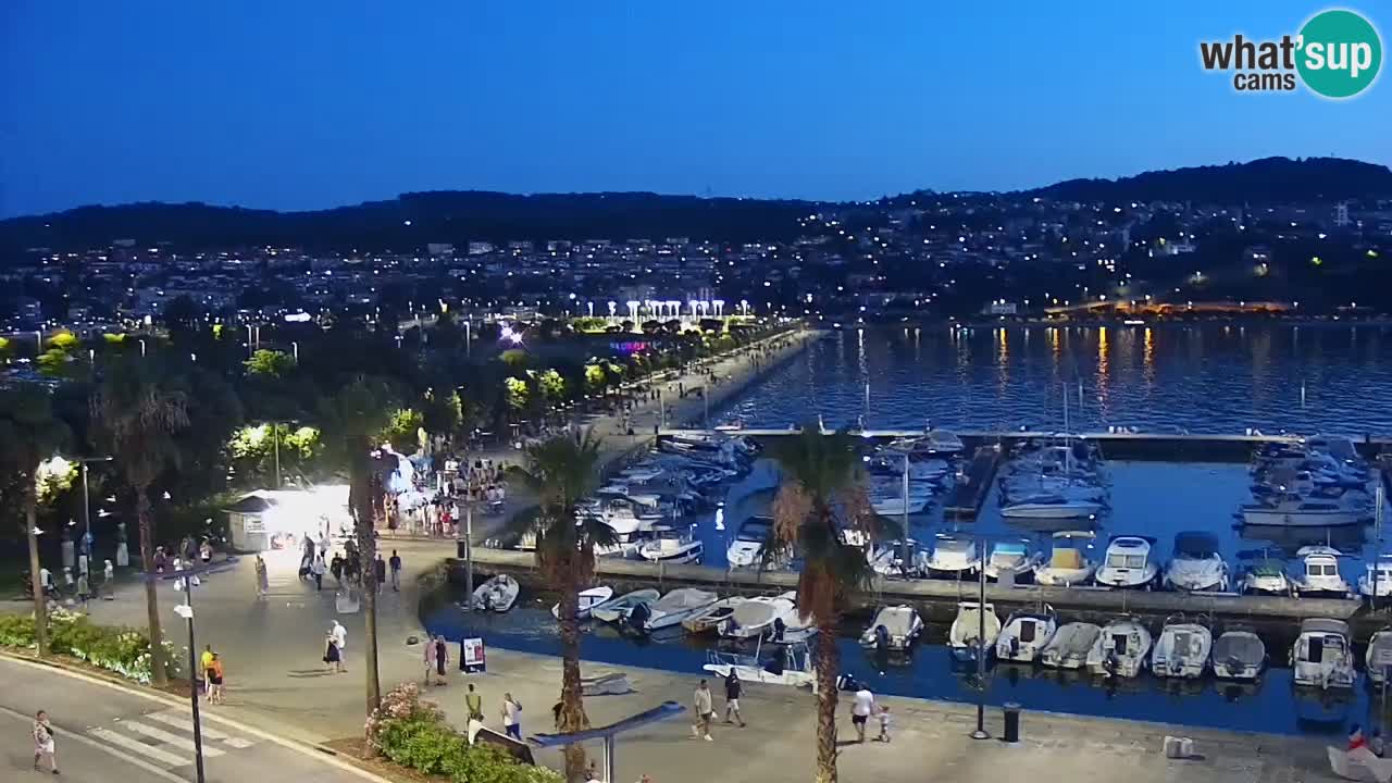 Webcam Koper – Panorama of the marina and promenade from the Grand Hotel Koper